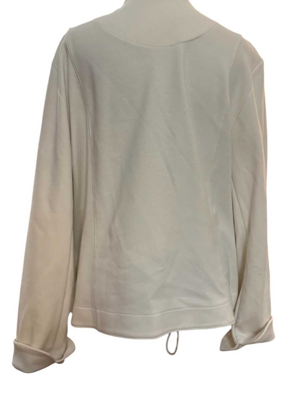 Coldwater Creek Ivory Large Knit Blazer Quiet Luxury Coastal Grandmother - Picture 4 of 6